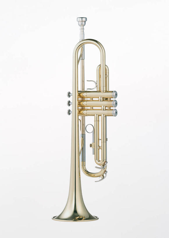 无人,竖图,室内,特写,白天,白色背景,正面,静物,阴影,反射,影子,乐器,铜管乐器,小号,一个,金色,摄影,影棚,单个,富贵,铜管,忠诚,富丽,名誉,荣华,彩图,影棚拍摄,拍摄