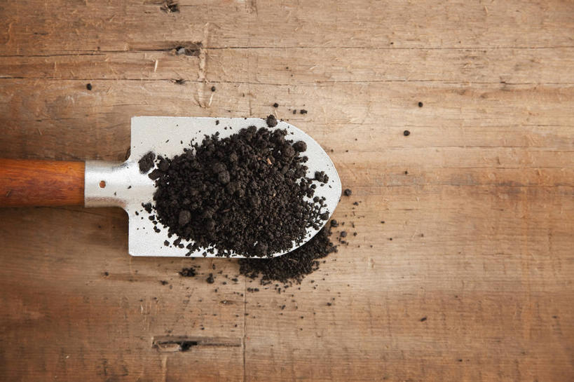 无人,横图,俯视,室内,特写,白天,桌面,桌子,金属制品,一把,一堆,许多,阴影,堆叠,堆积,反射,金属,木制,铲子,影子,泥土,土壤,木制品,堆,彩图,高角度拍摄,手铲