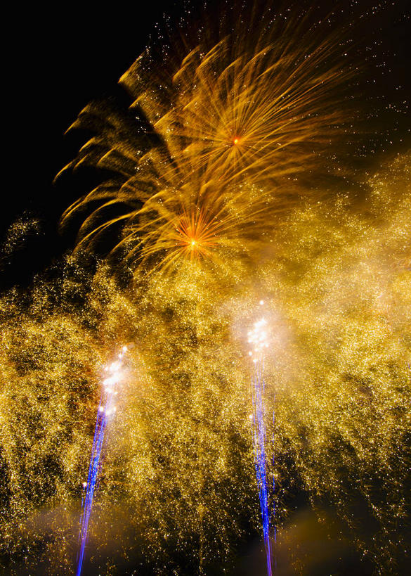 无人,竖图,室外,夜晚,仰视,烟火,节日,庆祝,透明,辉煌,文化,黄色,焰火,庆典,灿烂,健康,活泼,纪念,希望,暖色,庆贺,璀璨,祝贺,礼花,光辉,花炮,礼花炮,绚烂,光明,光耀,功名,轻快,烟花,彩图,低角度拍摄