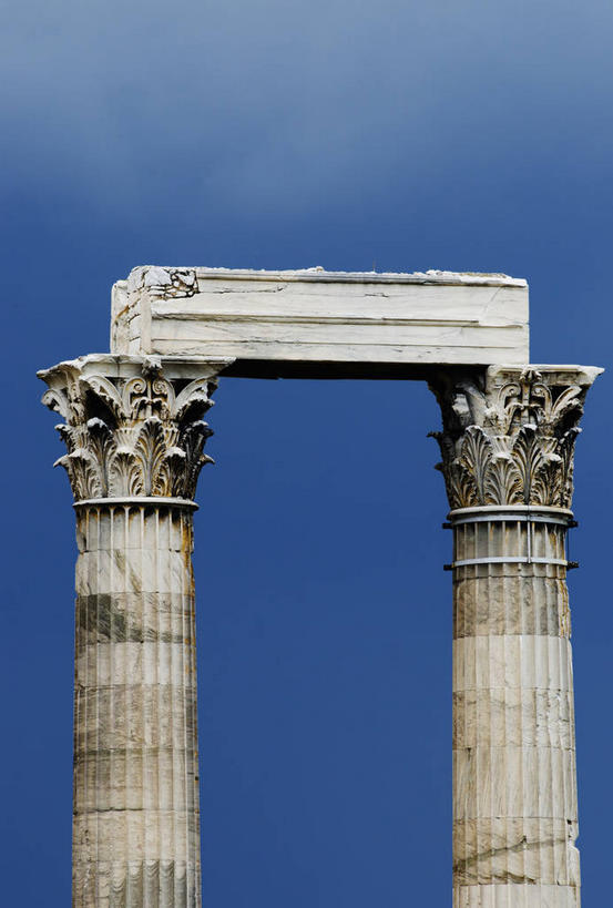 无人,竖图,室外,特写,白天,仰视,旅游,度假,石头,名胜古迹,标志建筑,地标,建筑,希腊,欧洲,遗迹,石子,柱子,云,云朵,首都,豪华,云彩,古迹,文物,娱乐,建设,古建筑,废墟,蓝色,白云,蓝天,天空,天,享受,休闲,旅游胜地,放松,晴朗,雅典,古文明,希腊共和国,科林斯柱式,富丽,阿提卡,阿提卡大区,柱式,石块,岩石,晴空,彩图,低角度拍摄,宙斯神庙