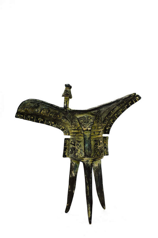 无人,竖图,室内,特写,白天,白色背景,正面,静物,杯子,金属制品,金属,一个,酒杯,摄影,影棚,单个,摄影棚,青铜,青铜器,彩图,影棚拍摄,拍摄,青铜制品,爵