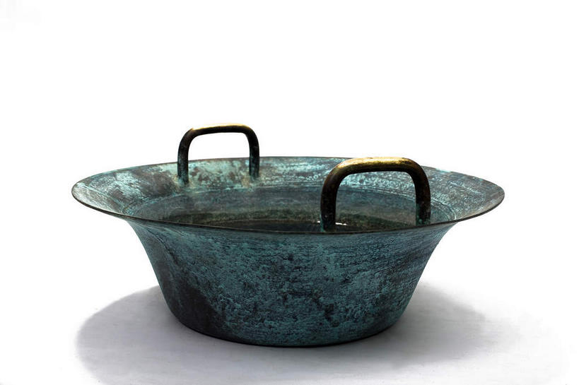 无人,横图,俯视,室内,特写,白天,白色背景,静物,金属制品,金属,一个,容器,脸盆,摄影,影棚,单个,储藏,储存,摄影棚,彩图,高角度拍摄,影棚拍摄,拍摄,贮存,龙洗,鱼洗