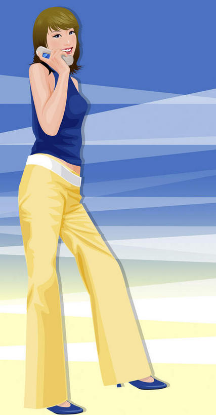 西方人,一个人,无人,站,打电话,竖图,插画,室内,白天,侧面,数码,科技,电话,手机,欧洲,欧洲人,仅一个年轻女性,仅一个女性,仅一个人,握,阴影,服装,网络,高光,几何,计算机图形,拿,合成,图画,拿着,注视,休闲装,通讯设备,画,衣服,蓝色,蓝天,天空,天,观察,看,站着,休闲,休闲服,握着,服饰,晴朗,观看,电脑合成图,数码合成图,察看,关注,漫画,万里无云,写实,具体,具象,交流,年轻女性,女人,女性,白种人,晴空,晴空万里,沟通,通话,站立,彩图,全身