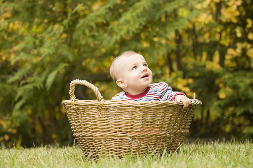 西方人,婴儿,儿童,一个人,坐,笑,微笑,露齿笑,横图,室外,白天,正面,纯洁,草地,草坪,植物,欧洲,欧洲人,仅一个人,阴影,服装,光线,篮子,影子,注视,休闲装,草,树,树木,小孩,衣服,绿色,阳光,自然,看,休闲,休闲服,可爱,服饰,活泼,生长,成长,便利,存放,关注,载具,宝宝,纯真,烂漫,无邪,快捷,方便,寄存,寄放,暂存,伶俐,天真,白种人,孩子,抬头,仰头,坐着,彩图,全身,草编婴儿篮,婴儿篮