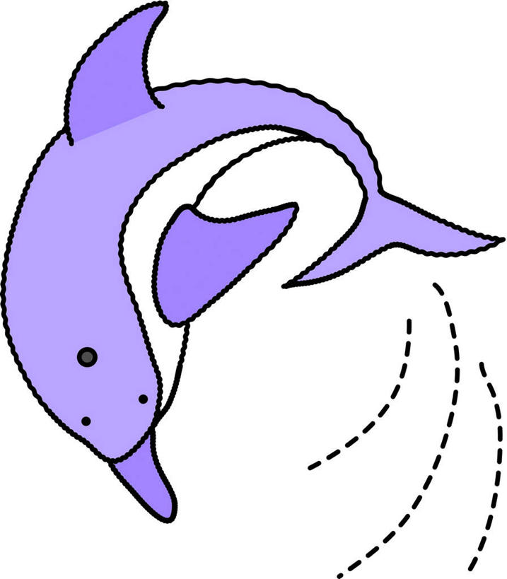 无人,跳,竖图,插画,室内,白天,白色背景,正面,数码,科技,海豚,野生动物,阴影,网络,高光,几何,计算机图形,合成,图画,画,蓝色,动物,可爱,活泼,虚线,电脑合成图,数码合成图,漫画,写实,具体,具象,跳跃,彩图,全身