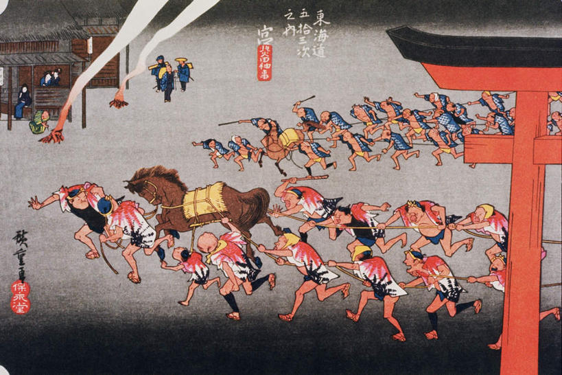 东方人,无人,家,拉,横图,插画,室内,白天,正面,绘画,门,马,日本,亚洲,艺术,标志,文字,字符,房屋,屋子,神社,光亮,许多人,古典,燃烧,图画,黄种人,文化,标识,传统,楼房,住宅,画,工艺品,门框,品味,题字,一群人,汉字,烟,扯,美术,高雅,火堆,两匹,拉着,中文,漫画,东亚,记载,日本国,写实,具体,具象,美学,自信心,品位,印文,国文,华文,落款,题名,木版画,男人,男性,年轻男性,年轻女性,女人,女性,亚洲人,彩图,全身,房子