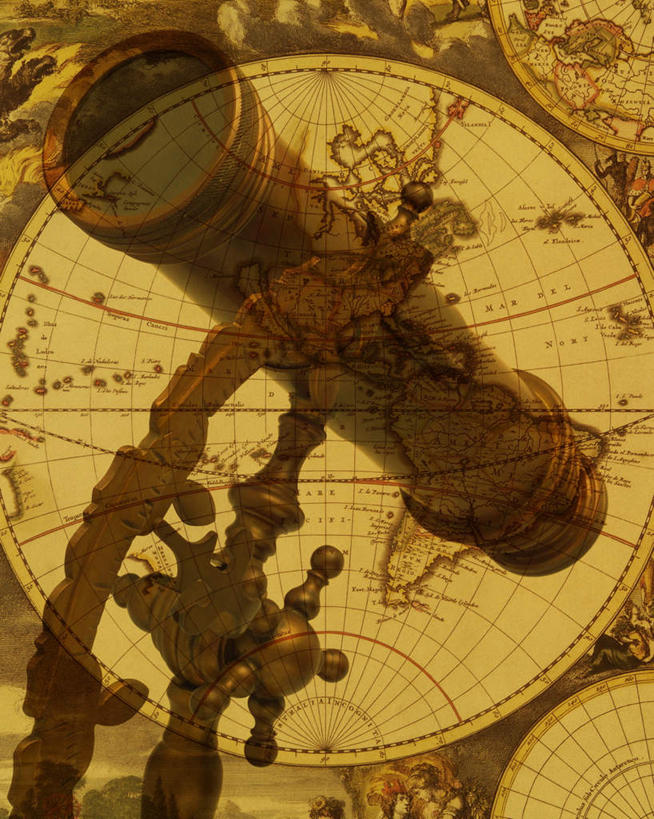 无人,竖图,插画,室内,白天,正面,数码,仪器,科技,道路,地图,阴影,网络,信息,交通,高光,几何,计算机图形,合成,图画,方向,画,引导,指引,电脑合成图,数码合成图,六分仪,漫画,写实,具体,具象,彩图,导航