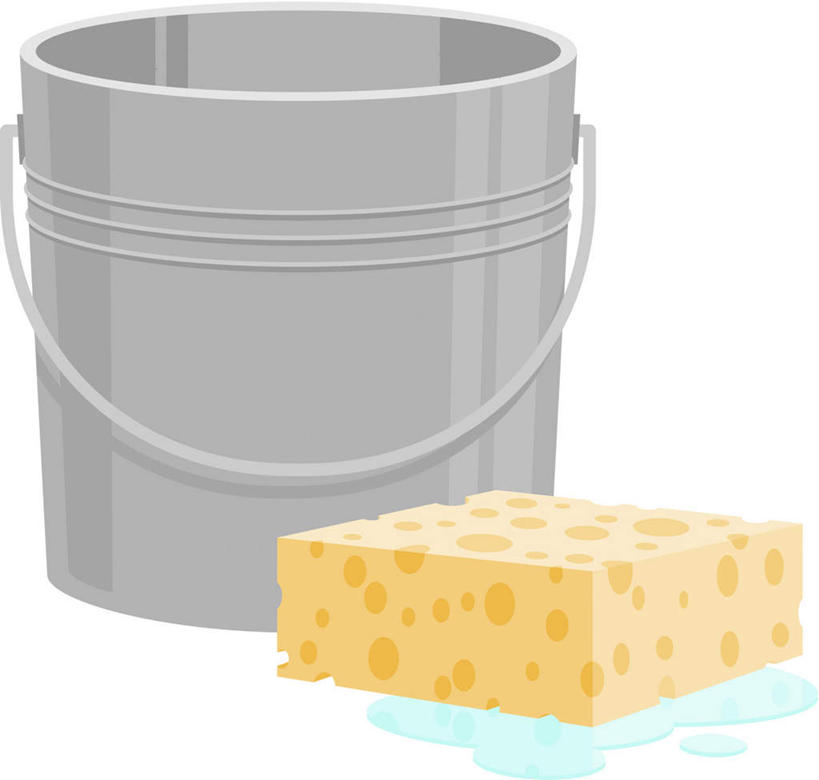 无人,横图,插画,室内,白天,正面,数码,科技,一块,阴影,网络,海绵,铁桶,桶,高光,几何,计算机图形,合成,图画,干净,画,黄色,容器,清洁,储藏,电脑合成图,数码合成图,储存,漫画,写实,具体,具象,洁净,一桶,彩图,贮存