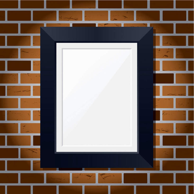 无人,方图,插画,室内,白天,正面,数码,科技,相框,吊挂,悬挂,阴影,反射,光线,网络,影子,砖块,墙,长方形,高光,几何,计算机图形,挂,合成,图画,墙壁,墙面,画,蓝色,白色,阳光,堆砌,电脑合成图,数码合成图,漫画,写实,具体,具象,彩图
