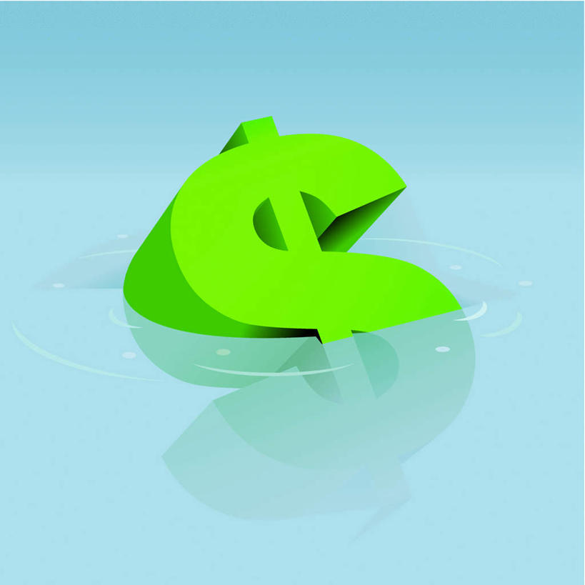 无人,方图,插画,室内,白天,正面,美元,数码,科技,水,阴影,波纹,蓝色背景,网络,符号,气泡,水面,高光,几何,计算机图形,美金,合成,图画,画,绿色,水纹,波浪,颜色,电脑合成图,数码合成图,贬值,漫画,写实,具体,具象,沉没,破产,危险,彩图