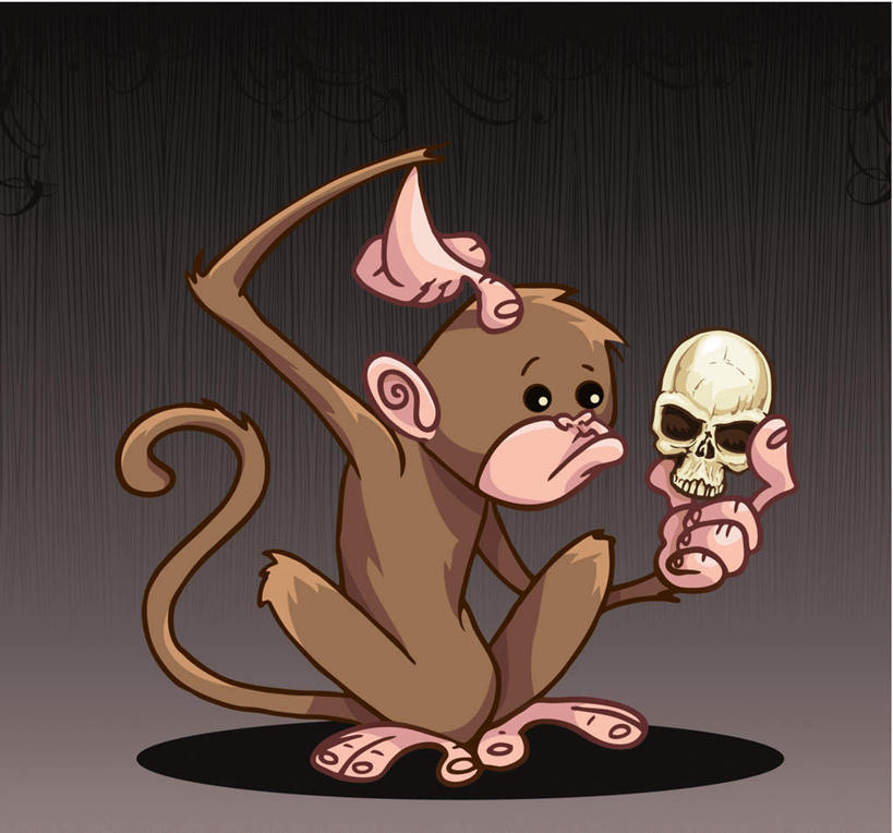 无人,站,举,横图,插画,室内,白天,侧面,数码,科技,哺乳动物,猴,野生动物,猴子,握,阴影,灰色背景,反射,网络,骷髅,影子,高光,几何,计算机图形,拿,合成,图画,拿着,注视,画,一只,动物,低头,观察,看,托,站着,思考,手指,可爱,握着,活泼,观看,挠,电脑合成图,数码合成图,察看,关注,漫画,写实,具体,具象,思虑,举起,举手,举着,向上举,向上伸,向上托,站立,彩图,全身