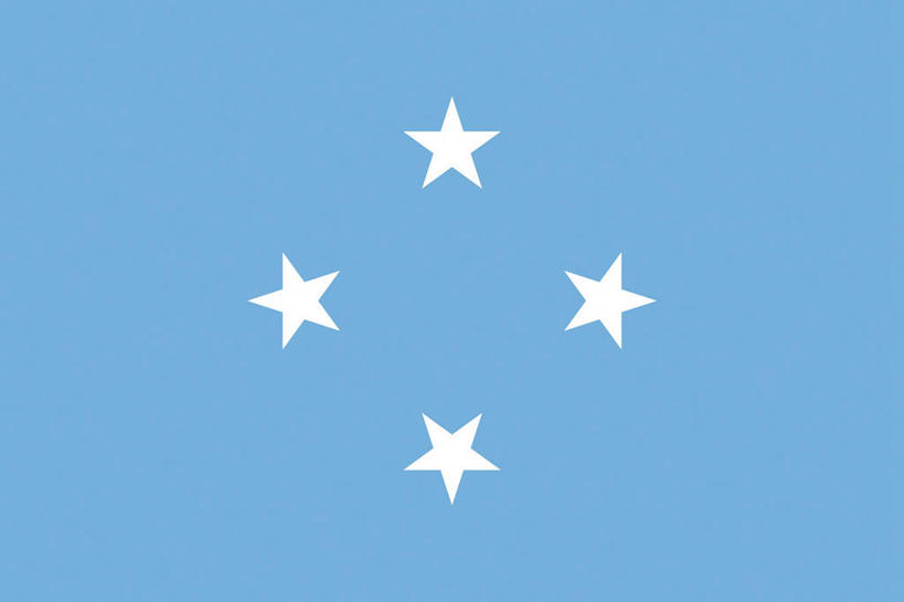 无人,横图,室内,特写,白天,正面,静物,旗帜,国旗,一面,星星,四颗,蓝色,白色,星形,五角形,旗,五角星,彩图,密克罗尼西亚联邦国旗