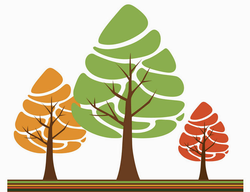 无人,横图,插画,室内,白天,白色背景,正面,数码,科技,植物,三棵,一排,阴影,整齐,网络,高光,几何,计算机图形,合成,图画,画,树,树木,排列,绿色,自然,生长,成长,电脑合成图,数码合成图,合成图,队列,漫画,写实,具体,具象,彩图