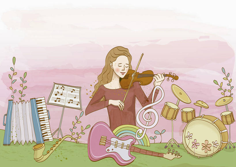 东方人,一个人,无人,站,闭眼,横图,插画,室内,白天,正面,键盘,数码,科技,彩虹,草地,草坪,植物,书籍,亚洲,仅一个年轻女性,仅一个女性,仅一个人,握,阴影,服装,网络,风箱,鼓,吉他,架子鼓,乐谱,乐器,手风琴,五线谱,弦乐器,小提琴,高光,几何,计算机图形,音乐,弹奏,拿,演奏,合成,图画,拿着,休闲装,黄种人,架子,画,草,衣服,绿色,站着,休闲,休闲服,握着,服饰,打击乐器,电脑合成图,数码合成图,键盘乐器,节拍,合成图,弹拨弦鸣乐器,弓拉弦乐器,弓拉弦鸣乐器,音符,漫画,风琴,爵士鼓,乐谱架,符头,符干,符尾,乐章,写实,具体,具象,年轻女性,女人,女性,亚洲人,虹,虹桥,七彩虹,天虹,闭眼睛,闭着眼,闭着眼睛,站立,半身,彩图,弹拨弦乐器