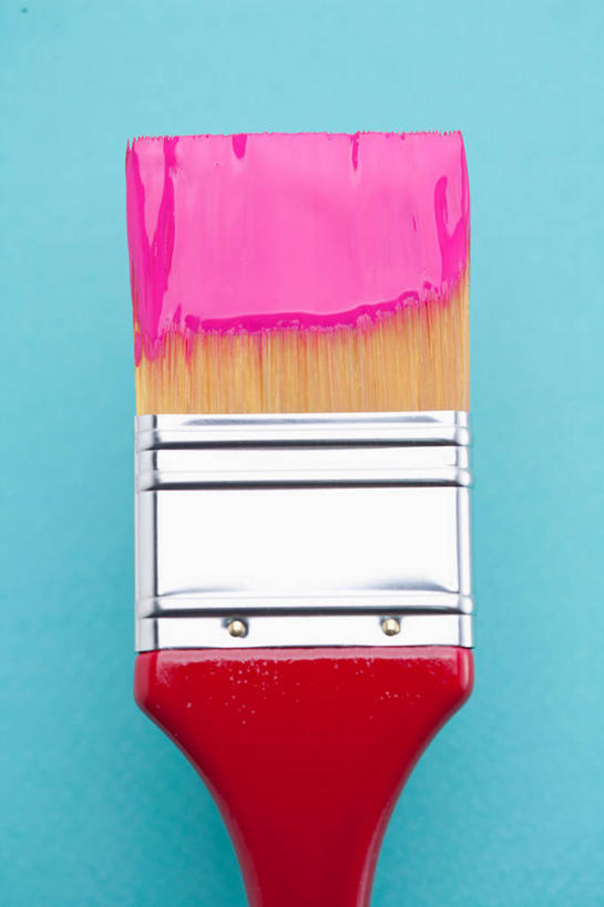 无人,竖图,室内,特写,白天,正面,装修,静物,阴影,蓝色背景,装饰,反射,材料,影子,装潢,一个,粉色,红色,蓝色,粉刷,刷子,摄影,影棚,单个,油漆,保护,涂料,彩图,影棚拍摄,拍摄