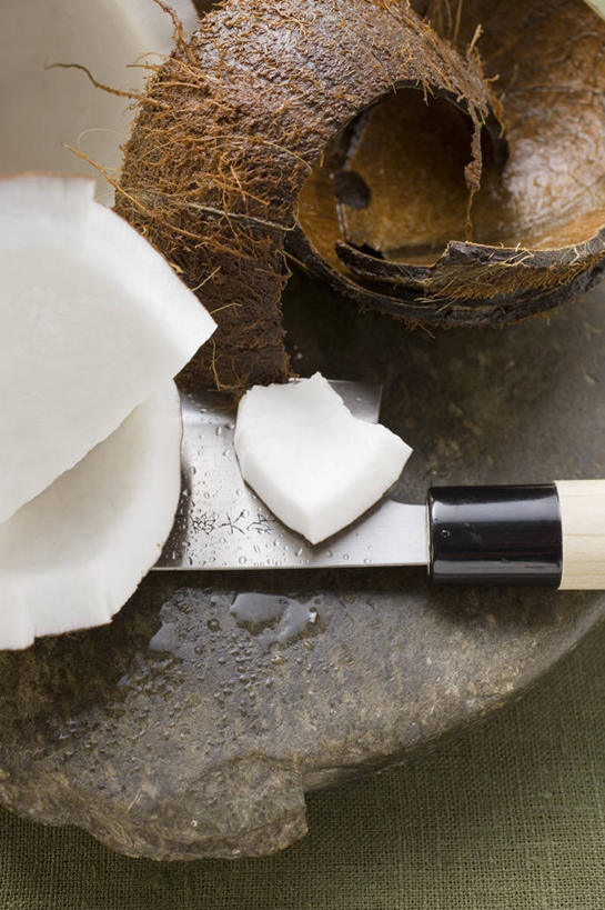 无人,竖图,俯视,室内,特写,白天,餐桌,桌子,椰子,水果,金属制品,一把,阴影,新鲜,反射,金属,工具,影子,生食,食品,果实,刀具,食物,刀,摄影,有机食品,绿色食品,影棚,餐台,水果刀,大椰,胥余,椰瓢,越王头,彩图,高角度拍摄,影棚拍摄,拍摄