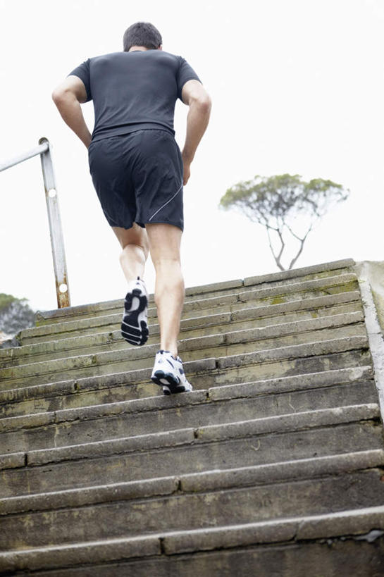 西方人,一个人,跑,竖图,室外,白天,仰视,运动服,锻炼,运动,植物,楼梯,欧洲,欧洲人,仅一个男性,仅一个人,仅一个中年男性,服装,阶梯,注视,台阶,树,树木,衣服,蓝色,绿色,蓝天,天空,自然,天,观察,看,服饰,生长,晴朗,成长,观看,察看,衣着,穿着,关注,万里无云,衣饰,体育,男人,男性,中年男性,白种人,晴空,晴空万里,跑步,彩图,低角度拍摄,全身,健身,运动装