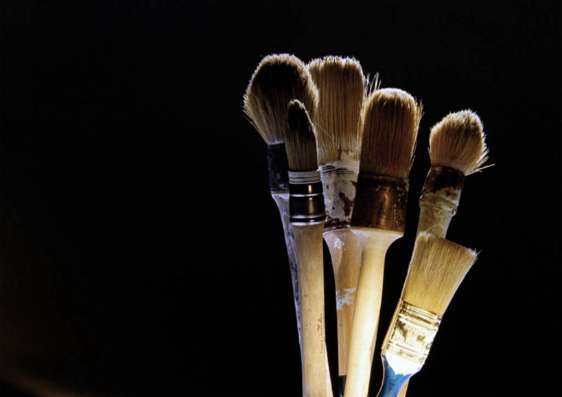 无人,横图,室内,特写,白天,正面,静物,许多,阴影,黑色背景,反射,影子,很多,化妆刷,刷子,摄影,影棚,美容工具,彩妆刷,化妆工具,彩图,影棚拍摄,拍摄