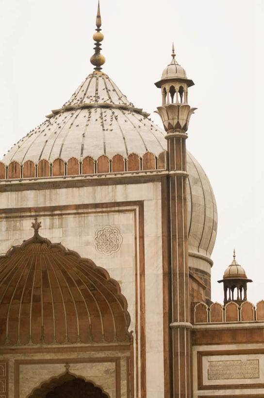 无人,竖图,室外,白天,仰视,旅游,度假,名胜古迹,门,标志建筑,地标,建筑,印度,亚洲,节日,遗迹,墙,拱门,古迹,文化,文物,娱乐,建设,古建筑,墙壁,墙面,门框,祈祷,享受,休闲,健康,旅游胜地,放松,许愿,宗教,信仰,纪念,祈求,伊斯兰教,清真寺,南亚,古文明,印度共和国,贾玛清真寺,贾玛寺,旧德里,平安,彩图,低角度拍摄