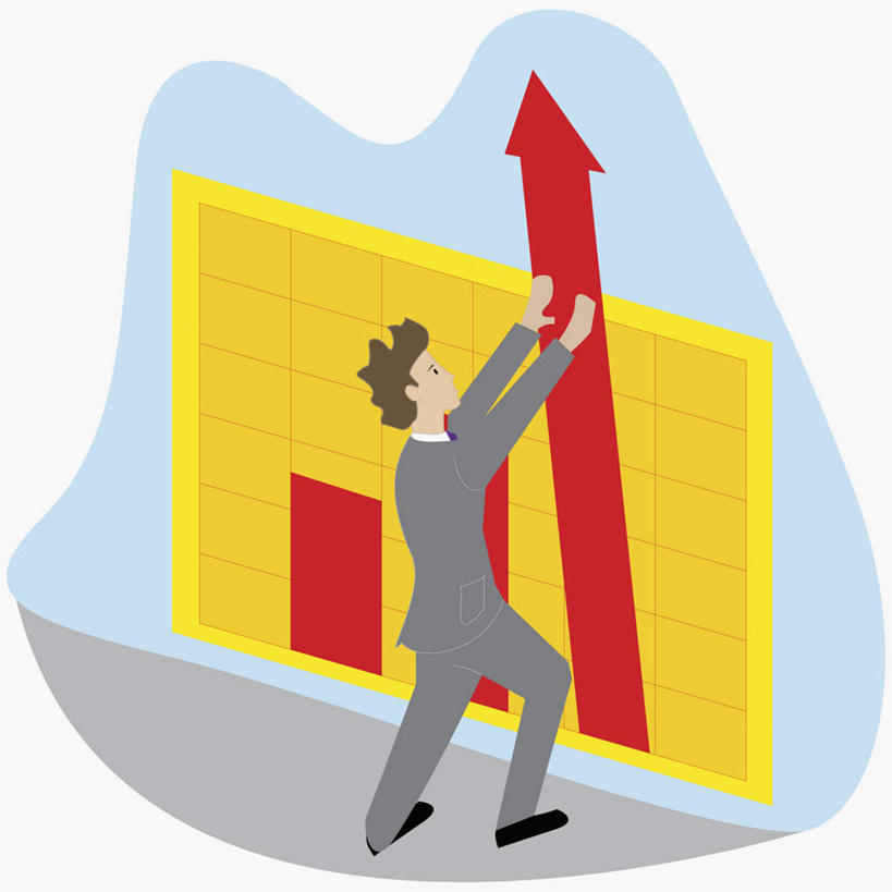 西方人,一个人,无人,商务人士,商务男性,举,方图,插画,室内,白天,侧面,衬衫,数码,数据,科技,欧洲,欧洲人,仅一个男性,仅一个人,阴影,蓝色背景,套装,分析,网络,图表,表格,高光,几何,计算机图形,合成,图画,注视,方向,箭头,画,仅一个年轻男性,红色,白色,观察,看,托,观看,上升,统计,电脑合成图,数码合成图,察看,指向,合成图,关注,指标,销售,目标,商务装,漫画,业绩,柱状图,工薪阶层,写实,具体,具象,簇,回升,男人,男性,年轻男性,白种人,白领,上班族,举起,举手,举着,抬头,向上举,向上伸,向上托,仰头,彩图,全身,衬衣,长条图,条图,条状图