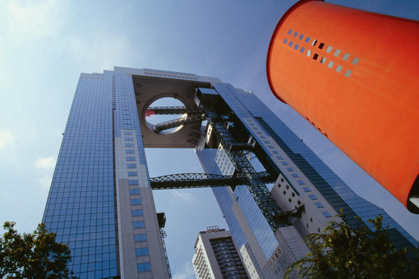 无人,高楼大厦,横图,室外,白天,仰视,度假,美景,植物,城市风光,标志建筑,城市,大厦,地标,建筑,摩天大楼,日本,亚洲,阴影,光线,影子,景观,娱乐,建设,树,树木,蓝色,绿色,蓝天,天空,阳光,自然,天,享受,休闲,景色,放松,大阪,生长,晴朗,成长,东亚,本州,万里无云,大阪府,本州岛,日本国,近畿地方,近畿,北区,晴空,晴空万里,彩图,低角度拍摄,大楼,高层建筑,高楼,摩天楼,梅田蓝天大厦,梅田空中庭园