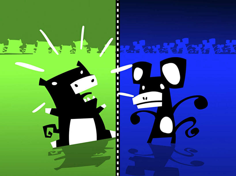 无人,站,横图,插画,室内,白天,正面,数码,科技,哺乳动物,猴,野生动物,猪,猴子,阴影,网络,高光,几何,计算机图形,合成,图画,注视,文化,传统,十二生肖,画,蓝色,绿色,黑色,动物,观察,看,站着,张嘴,两只,属相,家畜,可爱,生肖,牲畜,活泼,观看,电脑合成图,数码合成图,察看,合成图,关注,漫画,张大嘴巴,写实,具体,具象,兽历,张开嘴,站立,彩图,全身