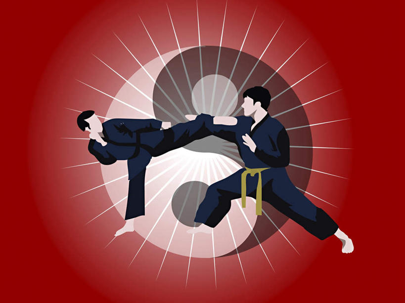 东方人,无人,两个人,伙伴,朋友,站,跳,横图,插画,室内,白天,正面,锻炼,友谊,运动,合作,团队,数码,科技,跆拳道,亚洲,阴影,红色背景,形状,服装,环绕,围绕,网络,圆形,图形,线条,圆,高光,几何,计算机图形,合成,图画,环抱,注视,黄种人,文化,画,衣服,红色,白色,黑色,观察,看,祈祷,站着,战略,许愿,宗教,服饰,信仰,观看,祈求,吉祥,电脑合成图,数码合成图,察看,打击,攻击,衣着,合成图,穿着,关注,数学,袭击,冲击,风水,八卦,进攻,阴阳,漫画,跆拳道服,写实,具体,具象,吉凶,吉利,晦气,不祥,倒霉,霉运,恶兆,凶险,联合,合谋,萦绕,形态,外形,衣饰,八卦图,配合,平安,体育,协作,男人,男性,年轻男性,亚洲人,跳跃,站立,彩图,全身,健身,几何图形,平面图形,练功服