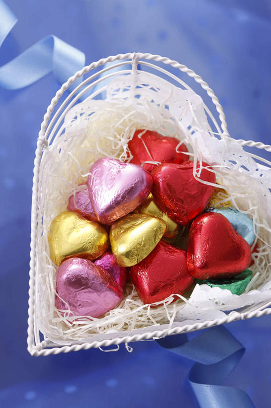 特写,静物,礼物,许多,节日,篮子,糖果,很多,浪漫,饮食,甜食,巧克力,朱古力,心型,彩图,影棚拍摄,爱