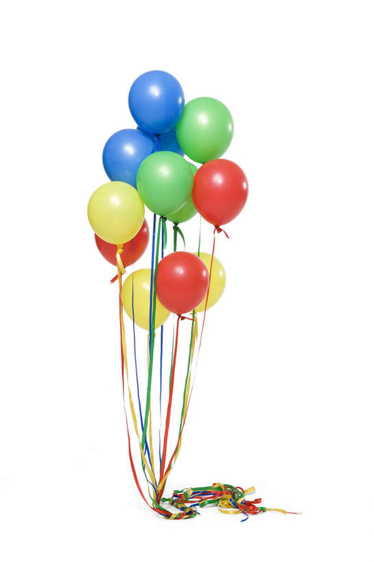 竖图,白色背景,北京,中国,亚洲,庆祝,缎带,气球,摄影,影棚,摄影棚,东亚,彩图,影棚拍摄,拍摄,氦气球