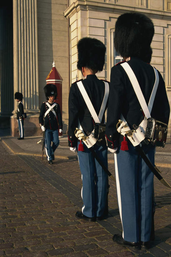 西方人,背部,四个人,家,宫殿,站,走,竖图,室外,白天,正面,制服,旅游,度假,标志建筑,地标,建筑,帽子,丹麦,欧洲,欧洲人,一排,士兵,阴影,整齐,光线,头饰,影子,房屋,屋子,首都,娱乐,建设,楼房,住宅,排列,黑色,阳光,站着,享受,休闲,旅游胜地,放松,交接,剑,队列,北欧,丹麦王国,阿美琳堡宫,哥本哈根,西兰岛,男人,男性,年轻男性,白种人,步行,散步,站立,走路,彩图,全身,房子