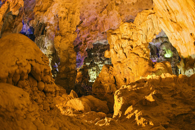 无人,横图,室内,鱼眼镜头,越南,地形,地标建筑,摄影,洞穴,下龙湾,彩图,旅行,北部湾