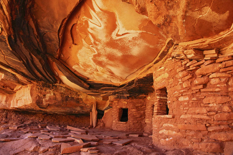 无人,横图,室外,白天,建筑,美国,房屋,废墟,地标建筑,摄影,考古学,犹他,彩图,旅行,圣胡安县