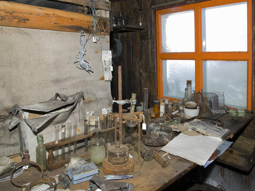 无人,横图,室内,白天,旅游,度假,探险,研究,科学,试管,实验室,历史,娱乐,地标建筑,享受,休闲,放松,摄影,生态,南极洲,罗斯岛,罗斯海,彩图,旅行,小屋