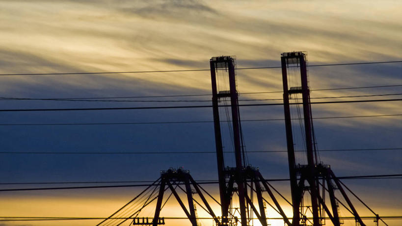 无人,横图,室外,白天,抽象,商务,日落,美国,电话线,工业,摄影,华盛顿州,西雅图,彩图