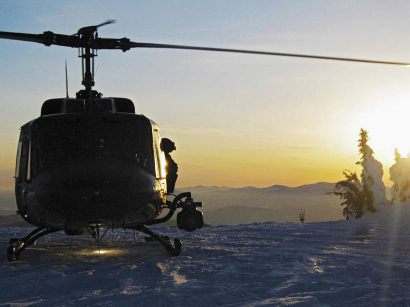 无人,横图,室外,白天,留白,太阳,雪,美国,军事,运输,摄影,直升机,军用机,华盛顿州,彩图