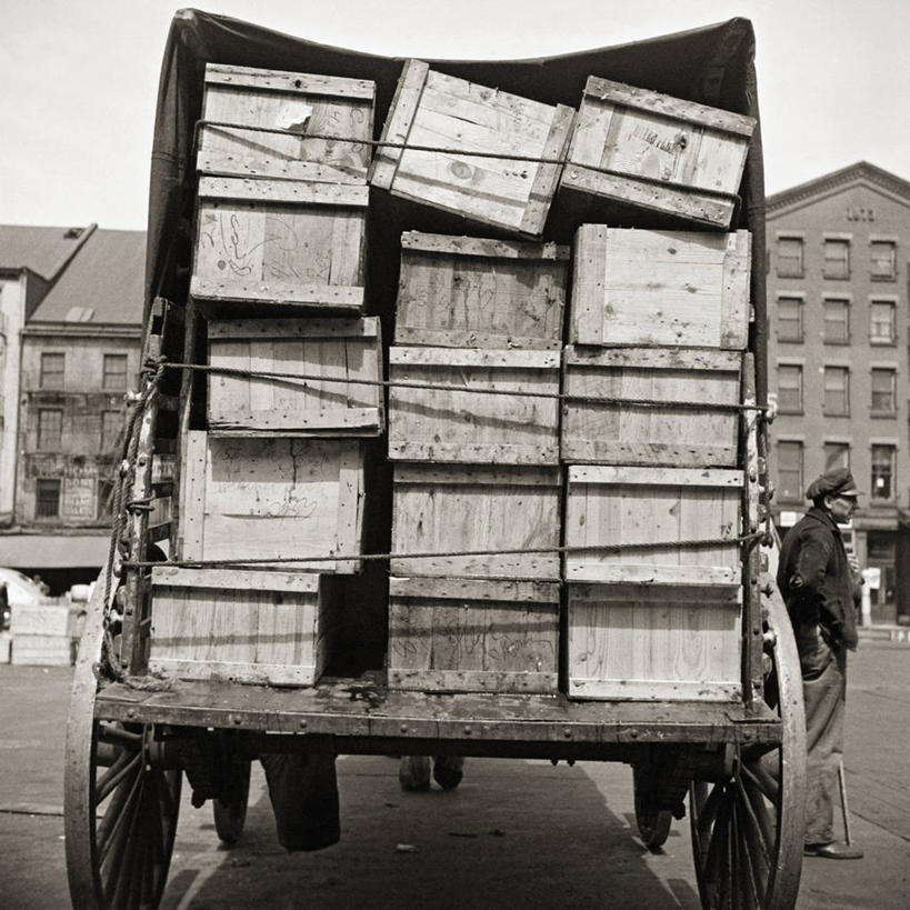 方图,黑白,室外,白天,纽约,美国,曼哈顿,食品,运输,摄影,板条箱