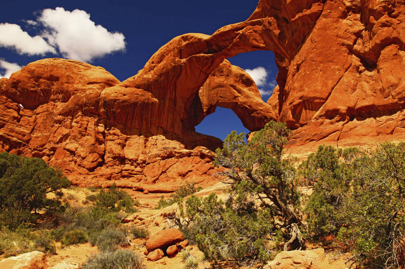 无人,双胞胎,横图,室外,白天,沙漠,红色,摄影,岩层,拱门国家公园,犹他,岩石,彩图