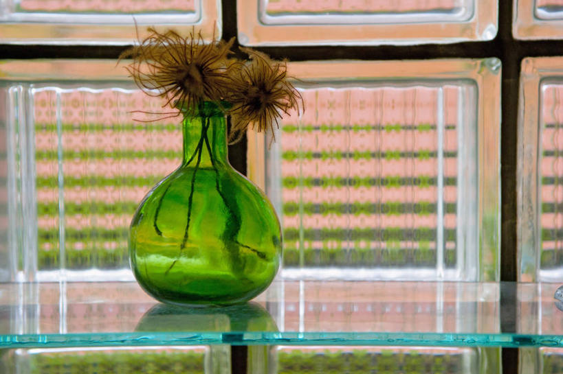 无人,横图,室内,花瓶,玻璃,花,一个,粉色,绿色,瓶子,摄影,单个,玻璃砖,彩图