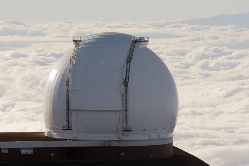 无人,天文台,横图,室外,白天,山,建筑,美国,科学,太空,天文望远镜,山顶,云,天气,一个,蓝色,白色,天空,球体,摄影,单个,宁静,惊奇,太平洋,圆顶建筑,积雨云,天文学,夏威夷群岛,比格岛,彩图,好奇心,空间探索,凯克天文台