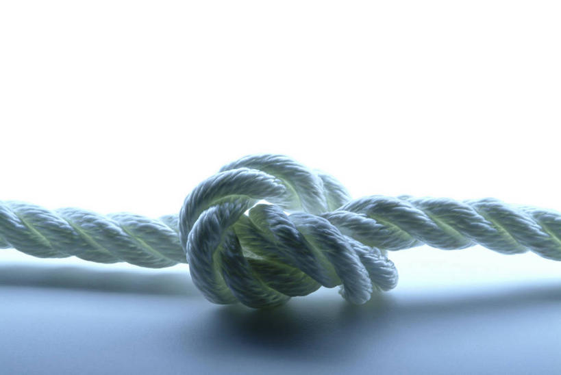 无人,横图,俯视,室内,特写,白天,白色背景,静物,阴影,光线,纹理,影子,灯光,绳子,打结,摄影,影棚,绳索,彩图,高角度拍摄,影棚拍摄,拍摄