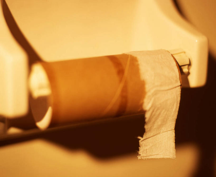 无人,横图,俯视,室内,白天,生活用品,卫生间,洗手间,阴影,朦胧,模糊,装饰,光线,影子,墙,灯光,墙壁,墙面,日用品,华丽,修饰,点缀,衬托,美观,雅致,雅观,卷纸架,卷纸器,厕所,彩图,高角度拍摄