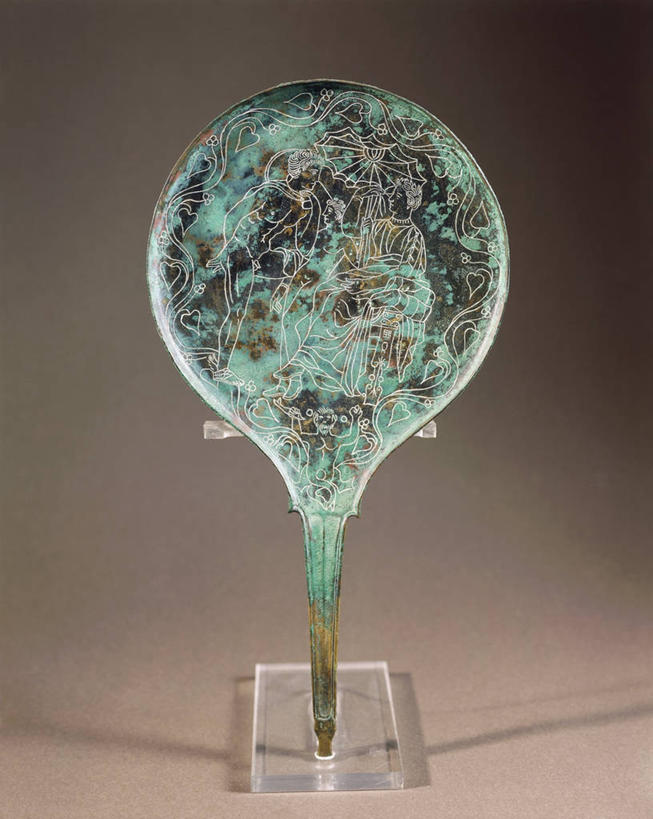 无人,竖图,标志,符号,标识,古代,一个,摄影,单个,青铜,手镜,性别符号,古代文明,异性恋,美术工艺,彩图,影棚拍摄,男性符号,伴侣,雕刻术