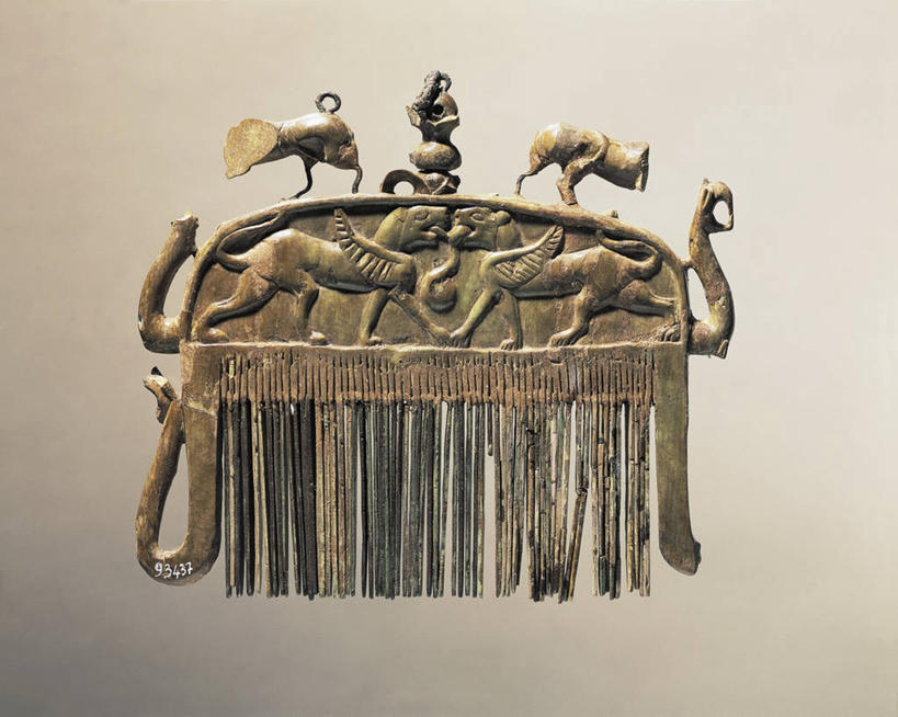 无人,横图,特写,象牙,梳子,古代,一个,摄影,单个,美术工艺,彩图,影棚拍摄