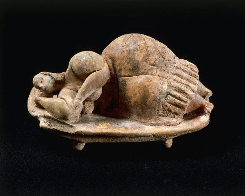 无人,横图,黑色背景,雕像,历史,一个,摄影,单个,考古学,侧卧,古代文明,美术工艺,史前时代,睡觉,彩图,影棚拍摄,石器时代