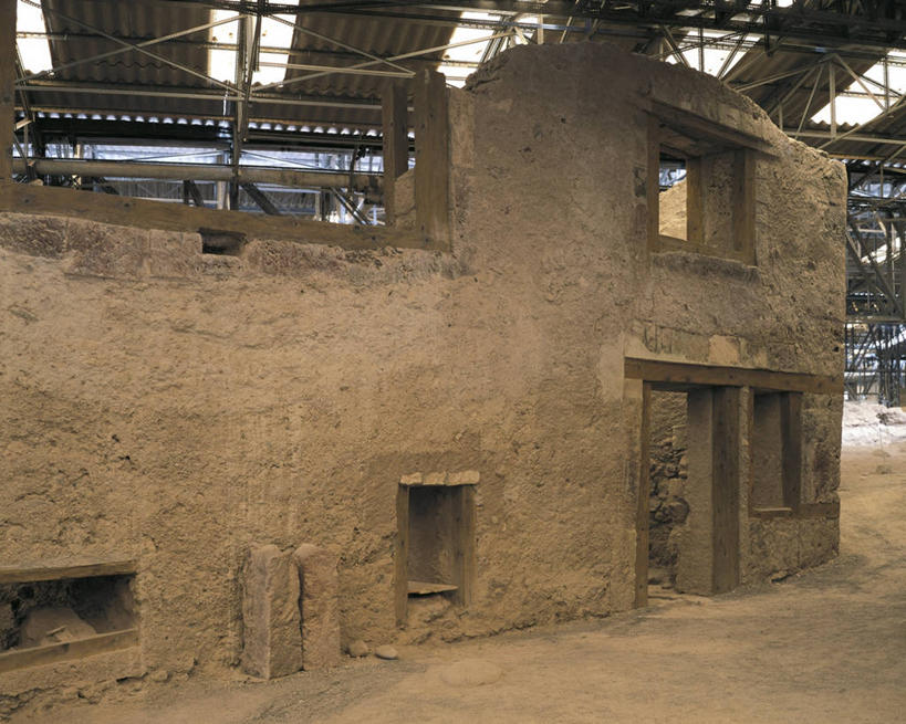 无人,横图,室内,白天,建筑,希腊,欧洲,房屋,历史,古代,摄影,考古学,基克拉迪群岛,圣托里尼岛,希腊共和国,古希腊,古代文明,基克拉泽斯群岛,阿克罗蒂里,彩图,过去