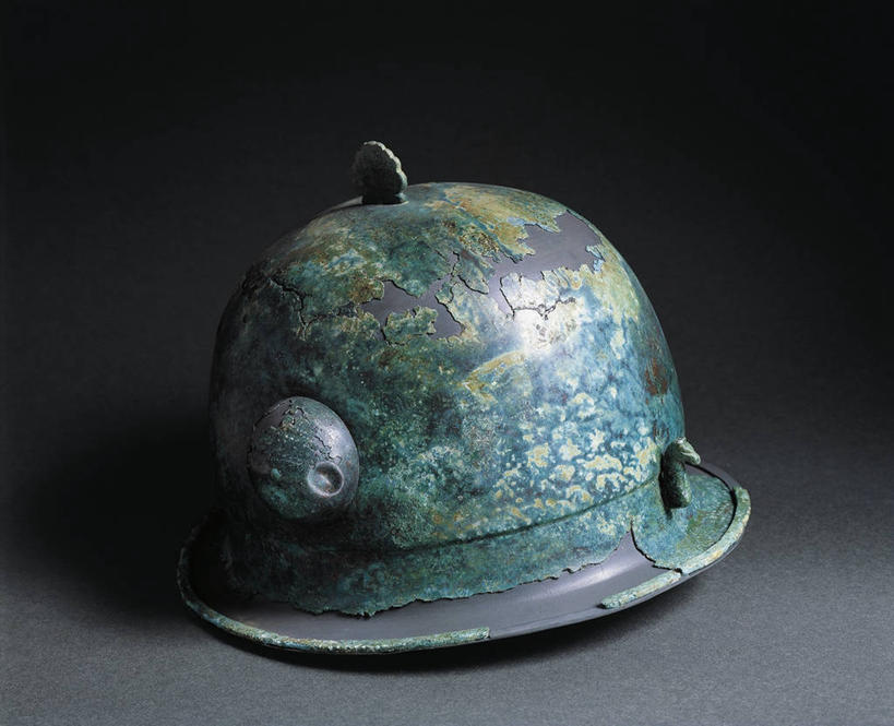 无人,横图,特写,头盔,一个,摄影,单个,保护,青铜,古代文明,美术工艺,史前时代,彩图,影棚拍摄