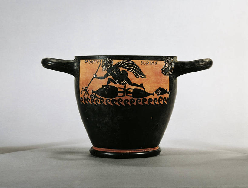 裸体,无人,跑,横图,白色背景,花瓶,装饰,标志,符号,陶瓷制品,历史,标识,古代,一个,容器,武器,陶器,摄影,单个,手艺,矛,性别符号,古希腊,古代文明,美术工艺,彩图,影棚拍摄,男性符号,传统文化,过去,奥德赛