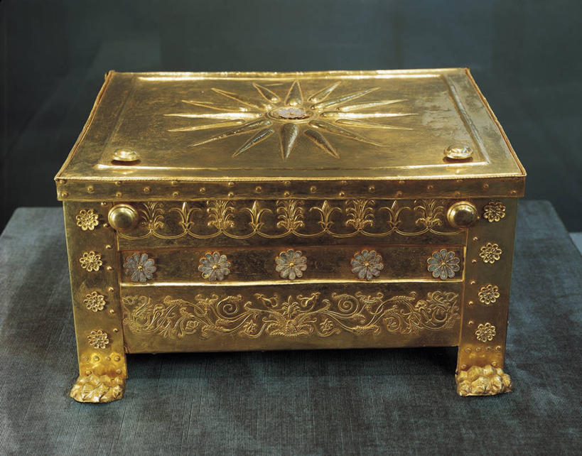 无人,横图,正面,灰色背景,对称,装饰,历史,盒子,古代,一个,灰色,摄影,单个,手艺,棺材,皇室,古希腊,古代文明,美术工艺,彩图,影棚拍摄,过去