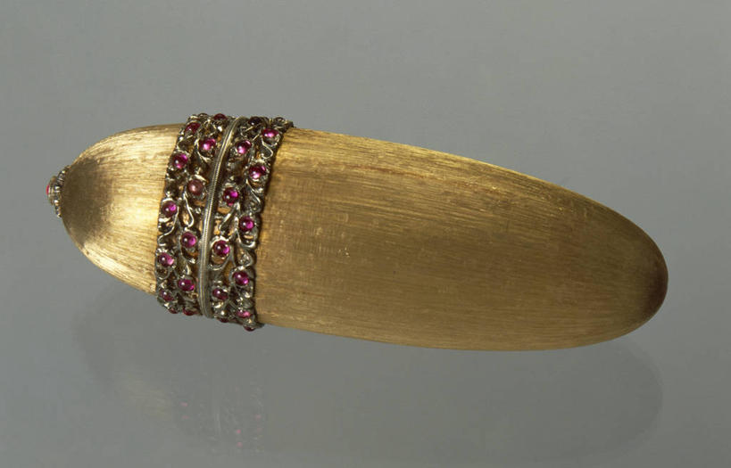 无人,横图,盒子,一个,黄色,唇膏,摄影,单个,古董,华贵,美术工艺,彩图,影棚拍摄