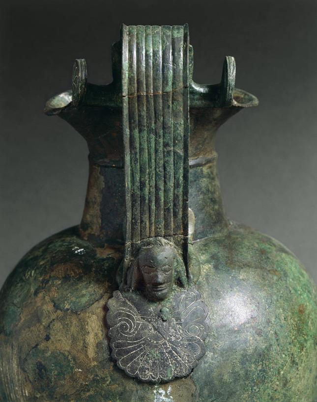 无人,竖图,特写,灰色背景,历史,一个,绿色,灰色,把手,摄影,单个,部分,考古学,创造力,简单,青铜,古代文明,想法,美术工艺,彩图,影棚拍摄,铜绿